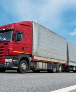 Tung lastbil med släp CE